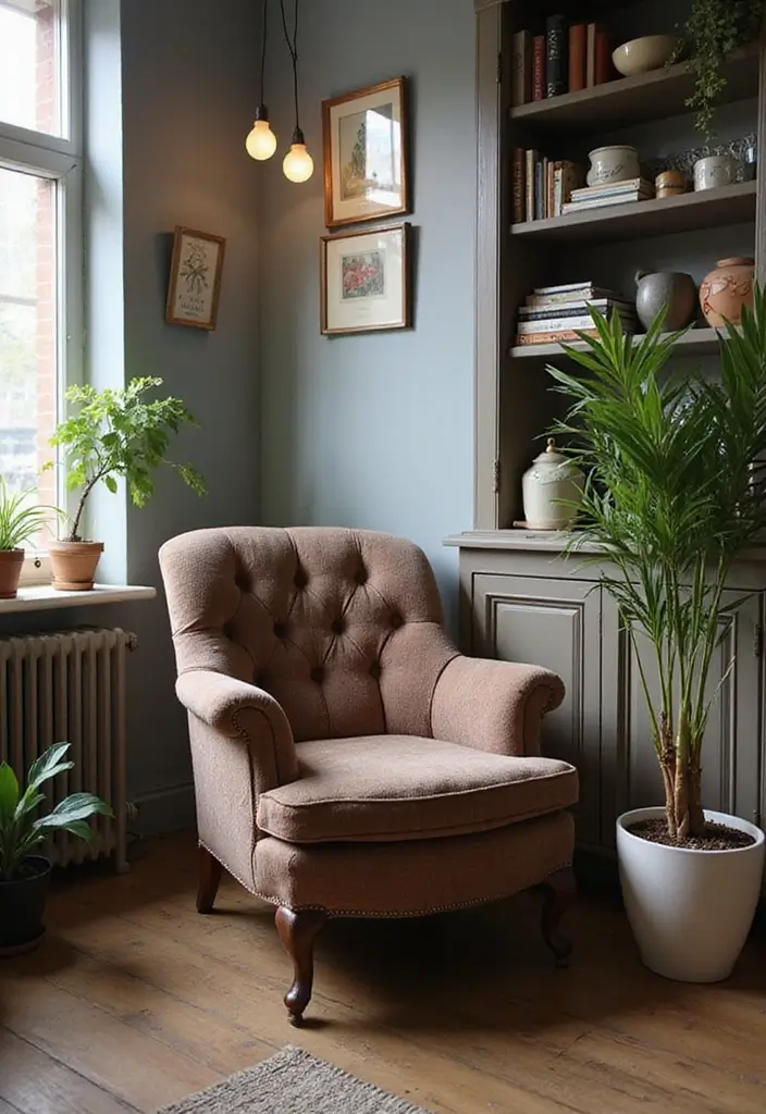 16 Cozy Studio Apartment Living Room Ideas That'll Make You Feel Right at Home! - 13. Add a Touch of Vintage