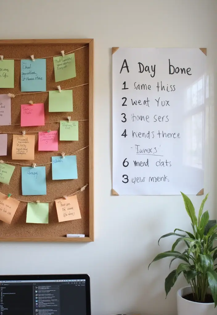 13 Home Office Hacks That'll Boost Your Productivity (and Make You Love Working From Home!) - 11. Use a Whiteboard or Corkboard