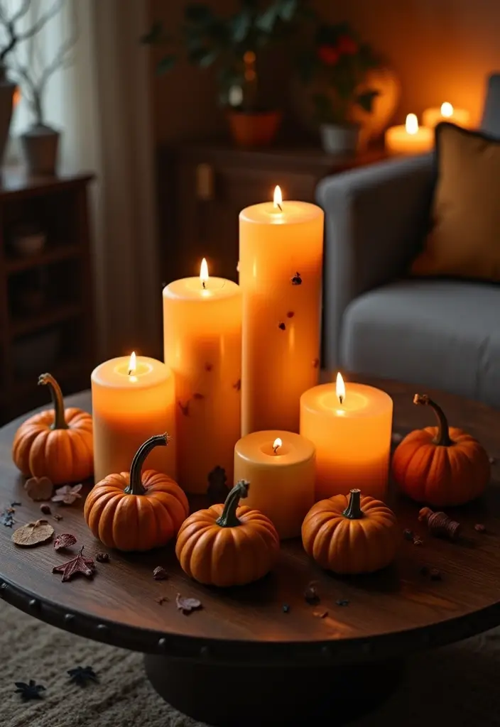 13 Spooky Halloween Decor Ideas for Small Apartments (#9 is my fave!) - 7. Spooky Candle Arrangements