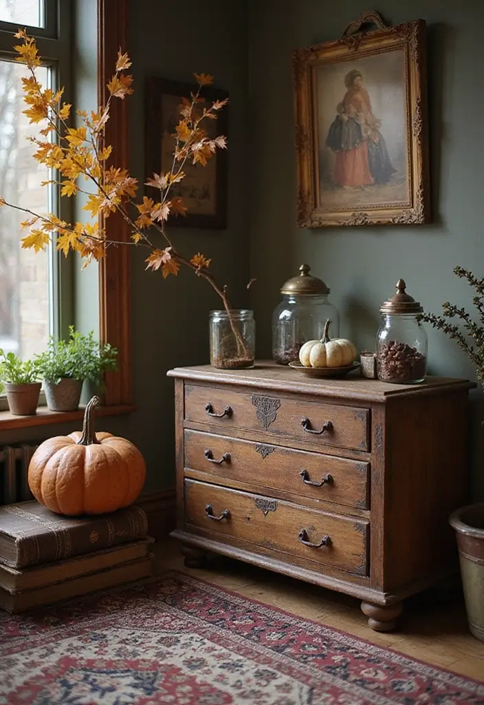 18 Cozy Fall Decor Ideas to Transform Your Home - 14. Vintage Touches