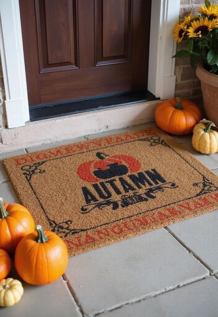 18 Cozy Fall Decor Ideas to Transform Your Home - 18. Seasonal Door Mats
