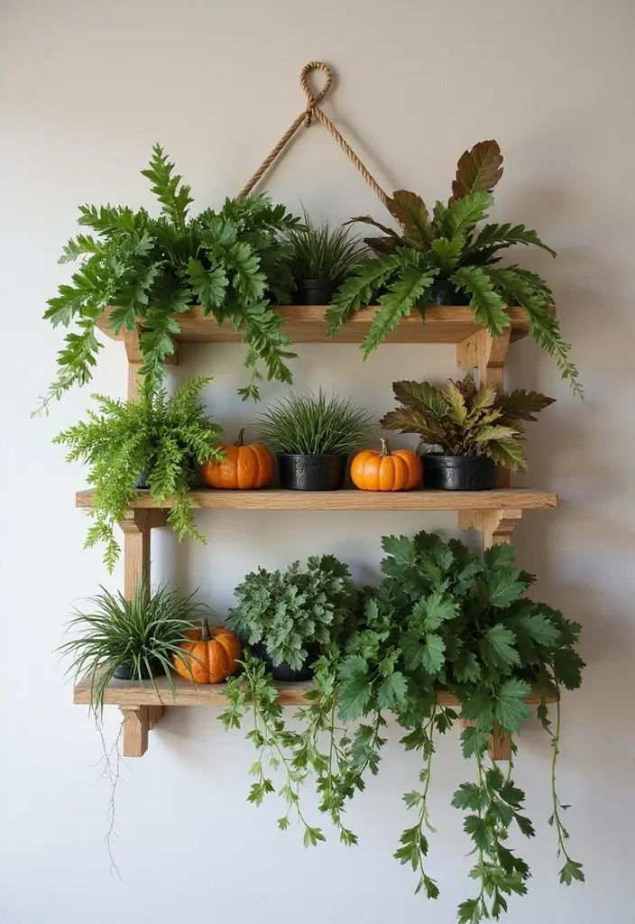 20 Cozy Fall Home Decor Ideas That Will Wrap You in Warmth This Season! - 16. Wall-mounted Plants