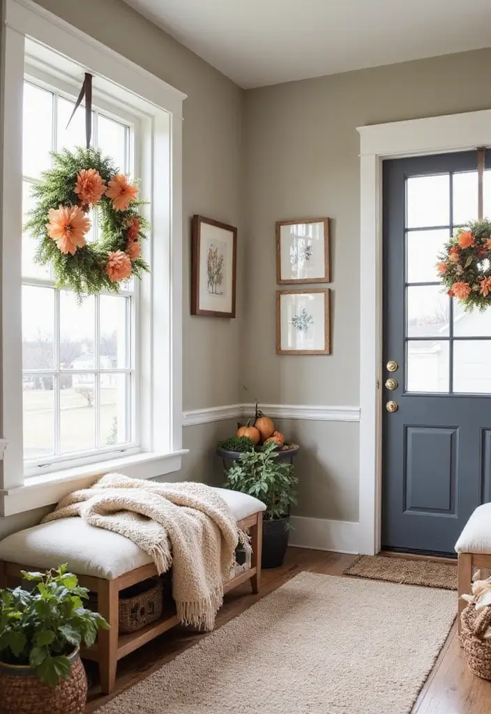 20 Cozy Fall Home Decor Ideas That Will Wrap You in Warmth This Season! - 17. Cozy Entryway Essentials