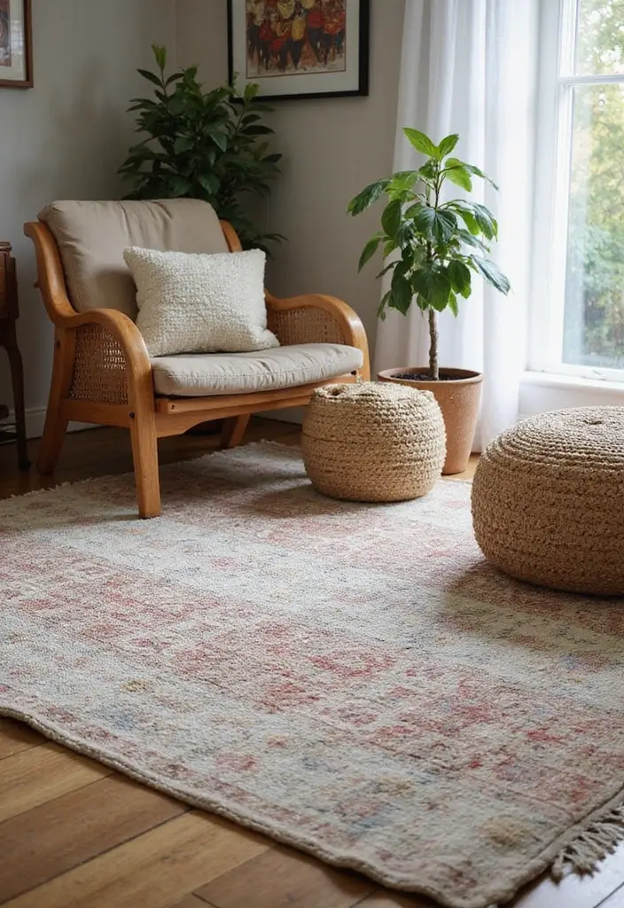 20 Cozy Fall Home Decor Ideas That Will Wrap You in Warmth This Season! - 18. Layered Rugs for Warmth