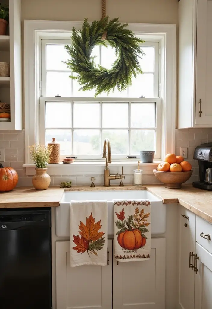 20 Cozy Fall Home Decor Ideas That Will Wrap You in Warmth This Season! - 19. Seasonal Kitchen Decor