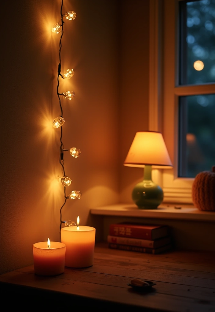 20 Cozy Fall Home Decor Ideas That Will Wrap You in Warmth This Season! - 2. Warm Lighting for Cozy Atmosphere