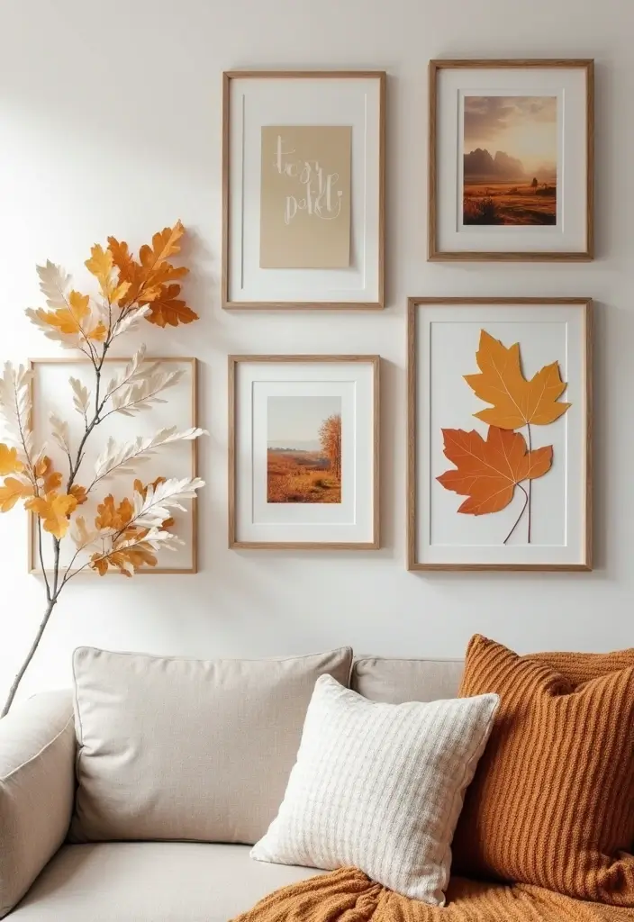 20 Cozy Fall Home Decor Ideas That Will Wrap You in Warmth This Season! - 3. Autumn-Inspired Wall Art