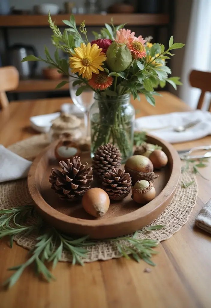 20 Cozy Fall Home Decor Ideas That Will Wrap You in Warmth This Season! - 7. Nature-Inspired Centerpieces