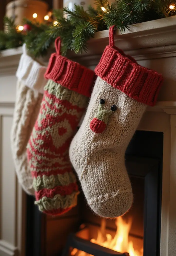 15 DIY Christmas Decor Ideas That Will Transform Your Home (Even #7 Is a Breeze!) - 10. Upcycled Sweater Stockings