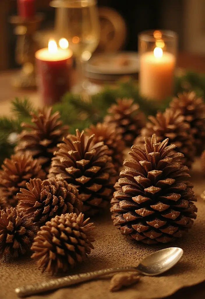 15 DIY Christmas Decor Ideas That Will Transform Your Home (Even #7 Is a Breeze!) - 11. Glittered Pinecones