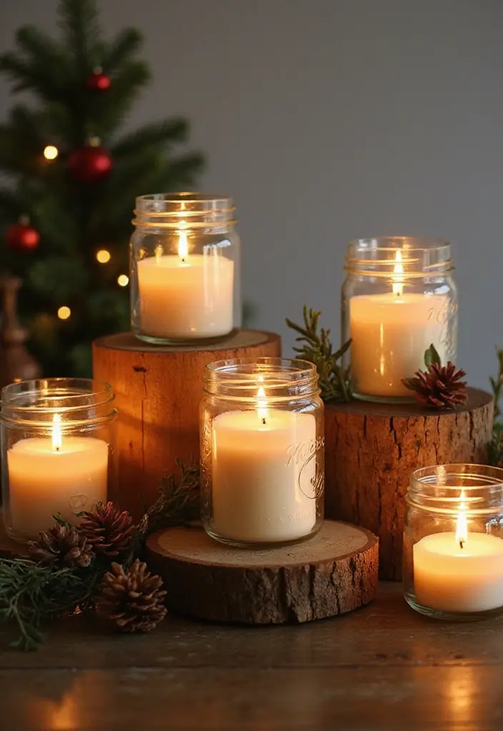 15 DIY Christmas Decor Ideas That Will Transform Your Home (Even #7 Is a Breeze!) - 12. DIY Candle Holders