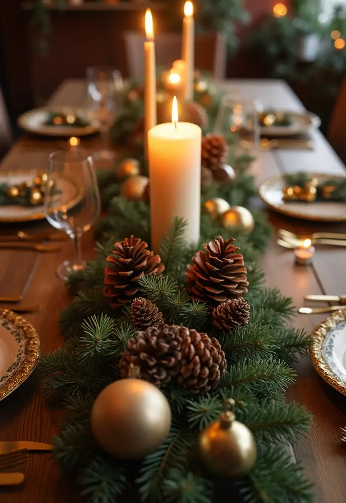 15 DIY Christmas Decor Ideas That Will Transform Your Home (Even #7 Is a Breeze!) - 9. Christmas Table Centerpiece