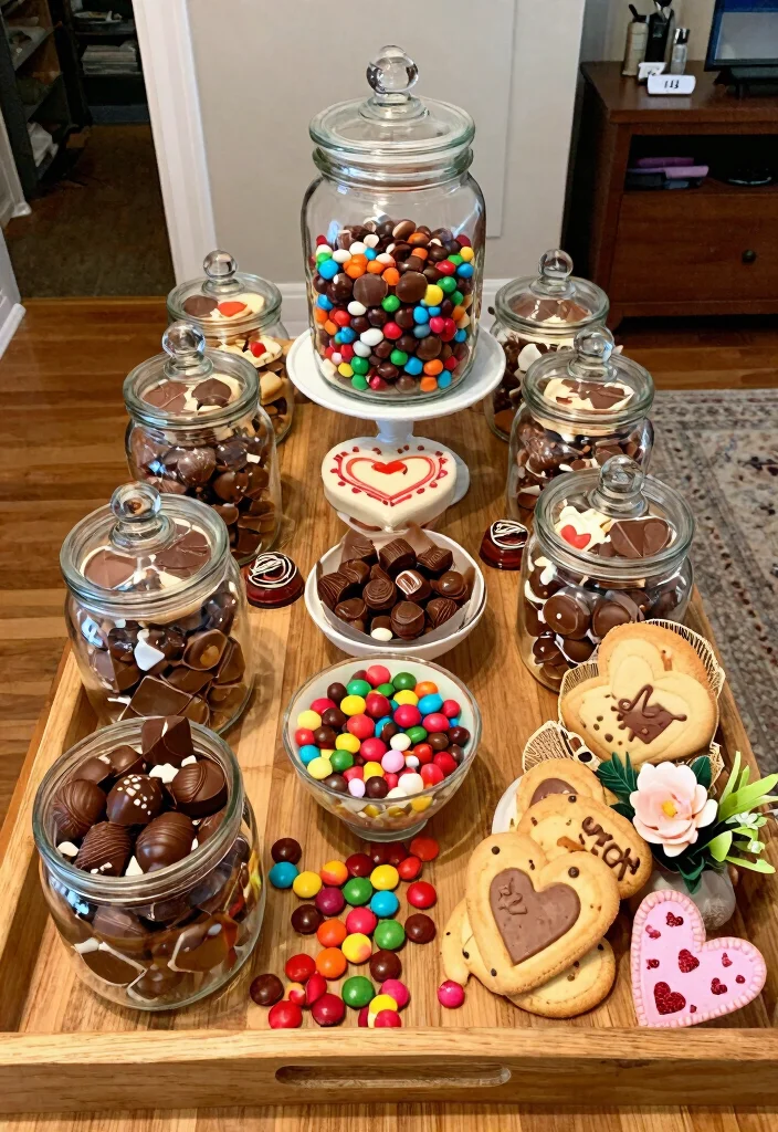 12 Cozy Valentine’s Day Decor Ideas for Your Small Apartment (You’ll Want to Snuggle Up!) - 11. Sweet Treat Displays 1