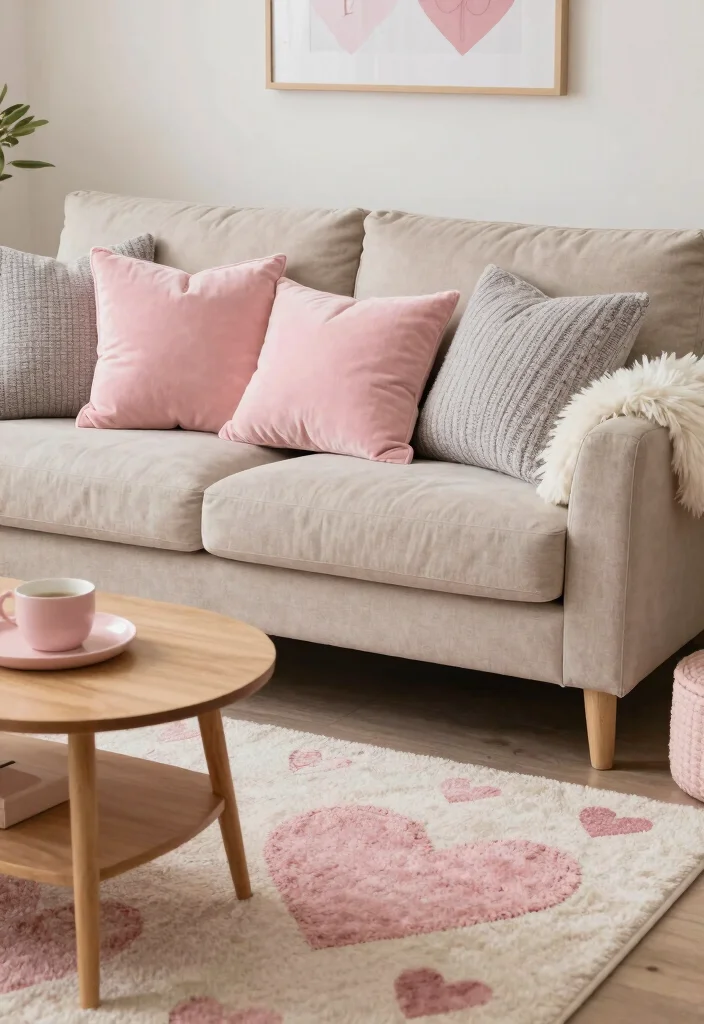 12 Cozy Valentine’s Day Decor Ideas for Your Small Apartment (You’ll Want to Snuggle Up!) - 2. Cozy Textiles 1