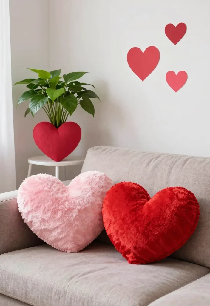 12 Cozy Valentine’s Day Decor Ideas for Your Small Apartment (You’ll Want to Snuggle Up!) - 7. Heart-Shaped Accents 1