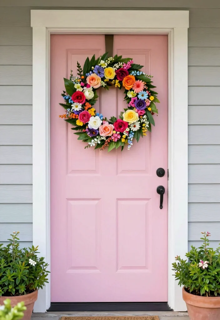 15 Spring Decor Ideas That'll Refresh Your Home in an Instant! - 12. Install Seasonal Wreaths 1