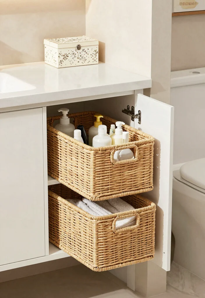 10 Chic Bathroom Decor Ideas That Maximize Small Spaces (Don’t Miss #3!) - 5. Stylish Storage Solutions 1