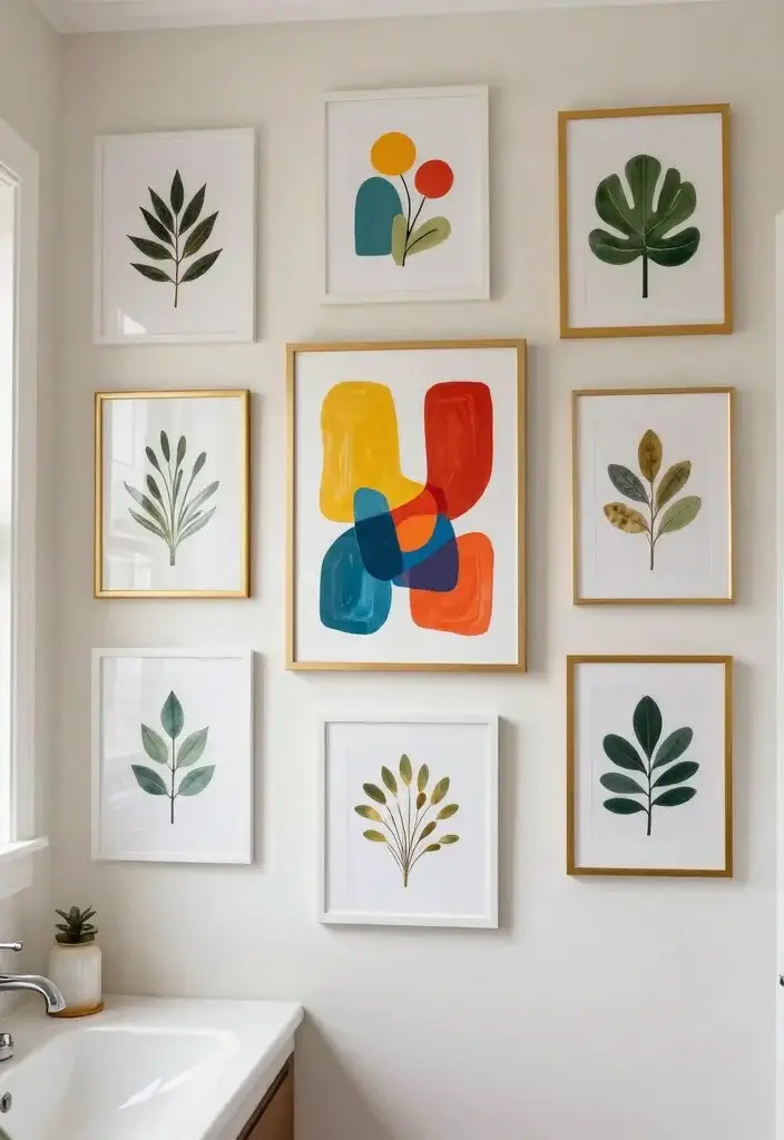 10 Chic Bathroom Decor Ideas That Maximize Small Spaces (Don’t Miss #3!) - 6. Decorate with Art 1