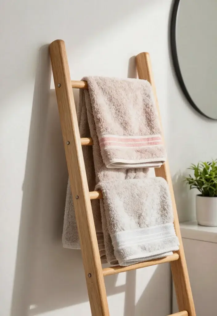 10 Chic Bathroom Decor Ideas That Maximize Small Spaces (Don’t Miss #3!) - 9. Unique Towel Racks 1