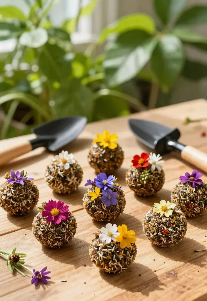 14 Easy DIY Flower Projects That'll Wow Your Guests! - 10. Flower Seed Bombs 1