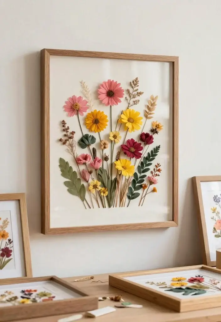 14 Easy DIY Flower Projects That'll Wow Your Guests! - 2. Floral Wall Art 1
