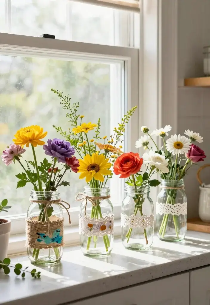 14 Easy DIY Flower Projects That'll Wow Your Guests! - 6. DIY Flower Vases 1
